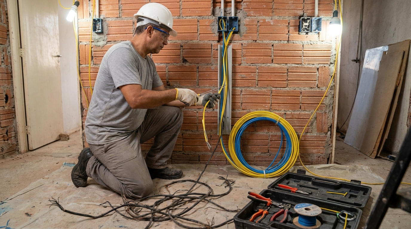 Adequação de Fiação em Atibaia‑SP